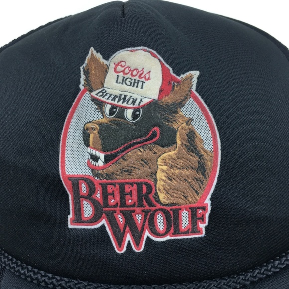 90s Coors Light Beer Wolf Mascot Hat 